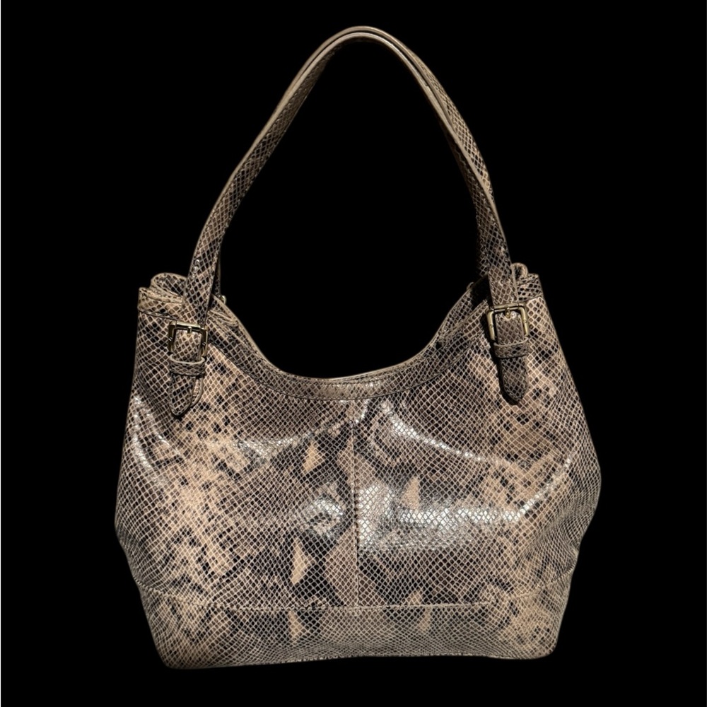 Tory Burch Python Embossed Shoulder Bag Euc - image 2